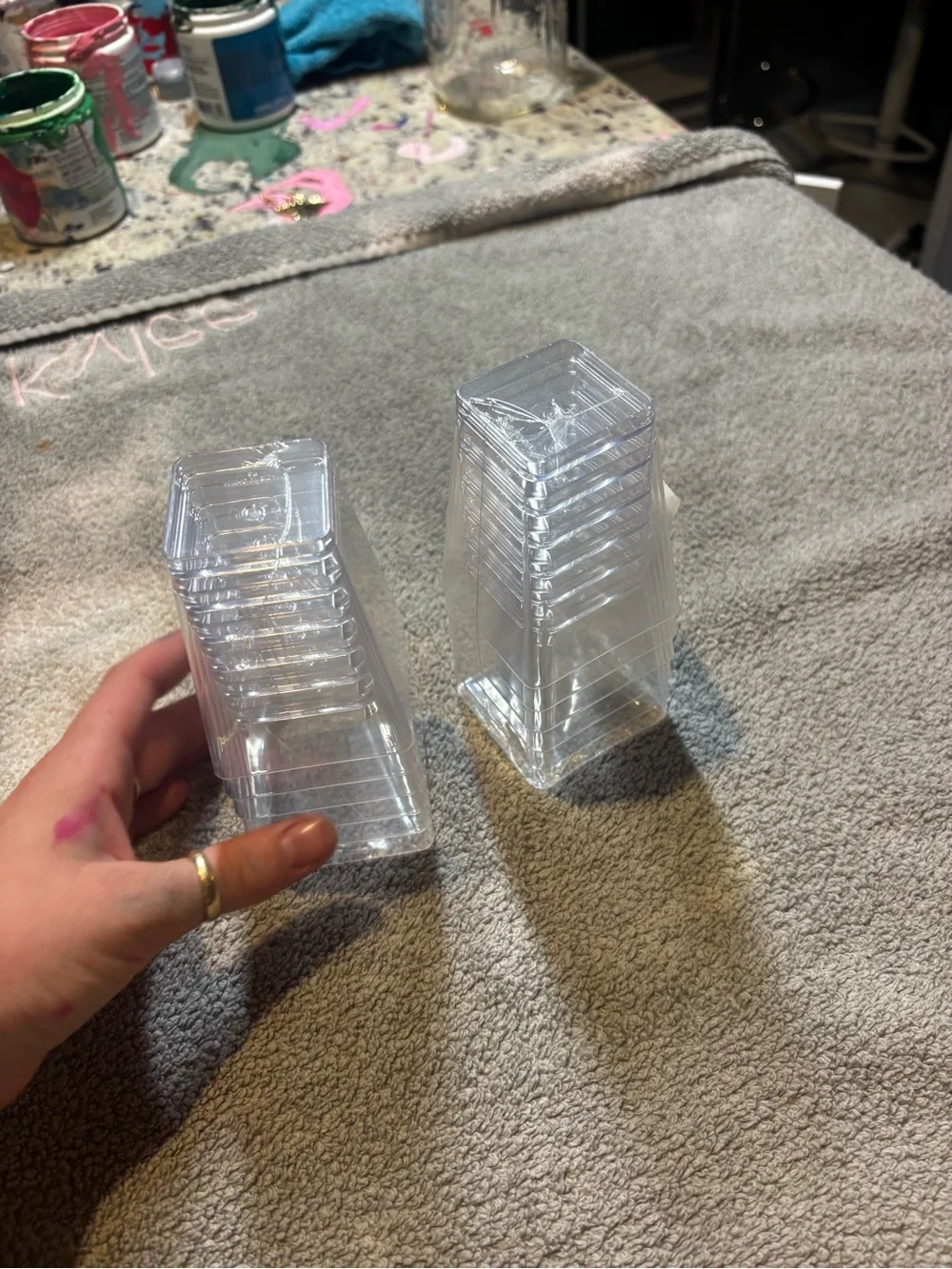 Clear Plastic plant Display Stands - Set